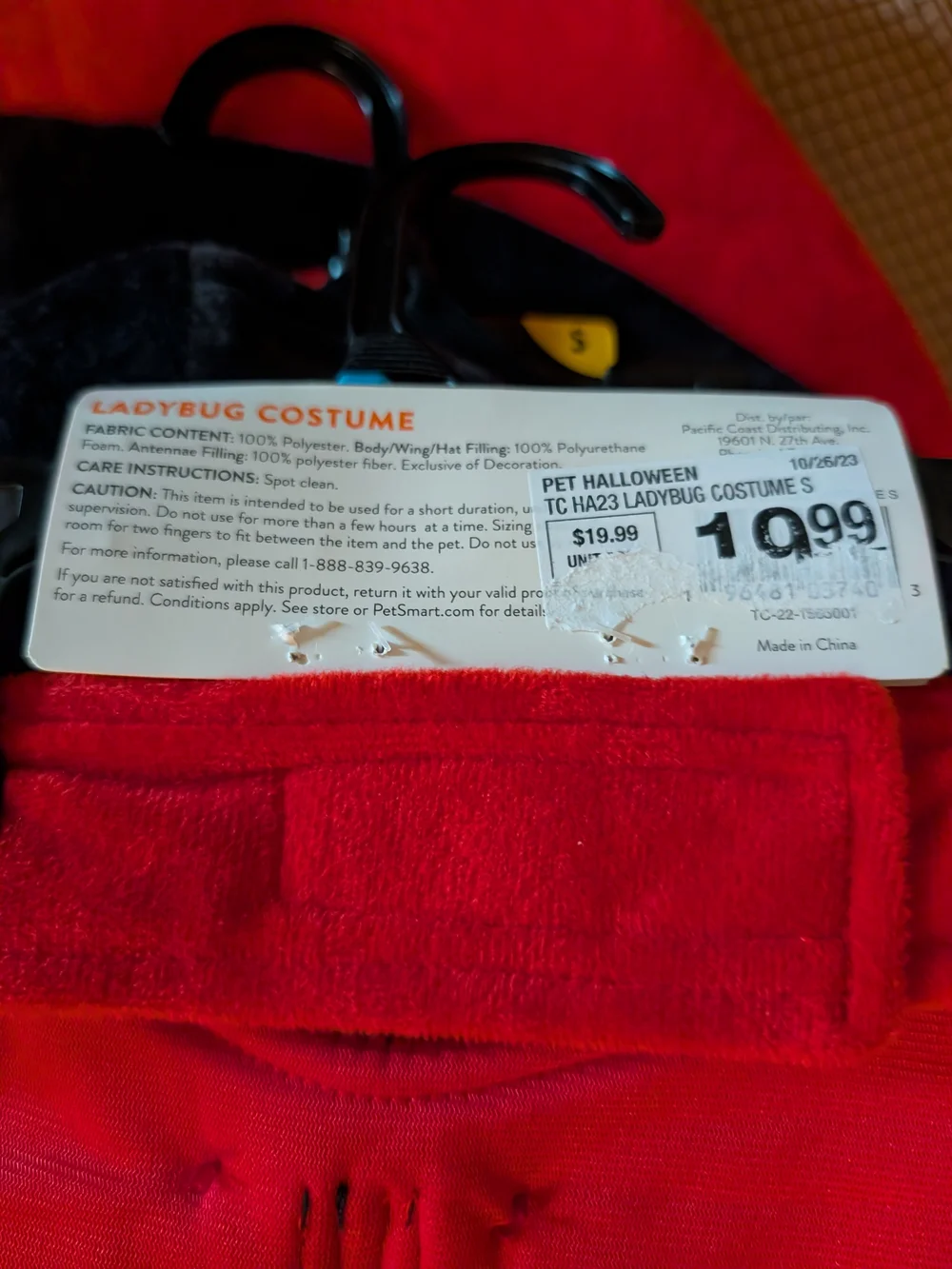 NWT Ladybug Pet Halloween Costumes